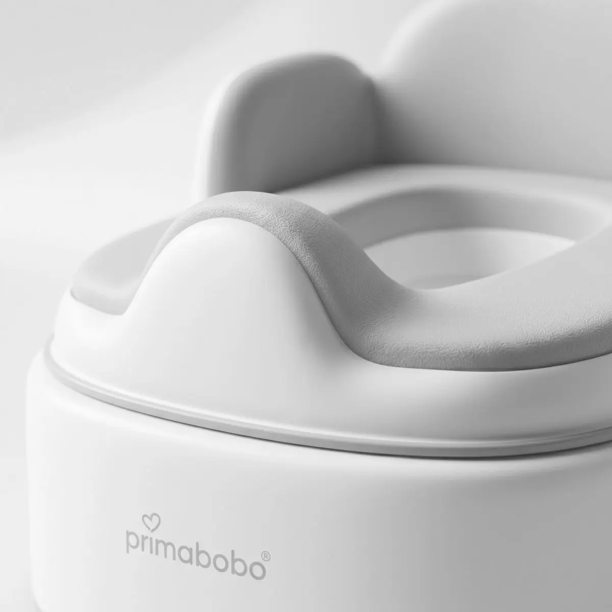 Olita multifunctionala 4 in 1 pentru copii Primabobo– Reductor WC, Inaltator, Scaun, Recipient detasabil, Perna moale, Spatar ergonomic, Anti-alunecare, Anti-stropire, Capac inclus culoare GRI [11]