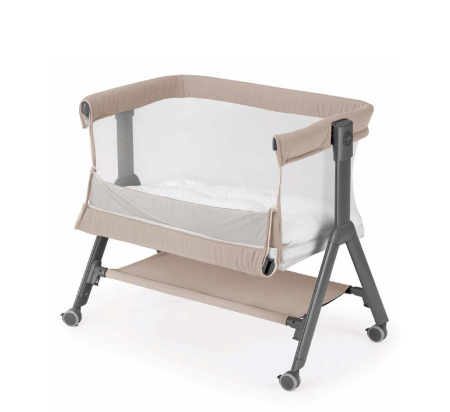 Pătuț Co-Sleeping Sempreconte Air – Bej, Pătuț Bebe Atașabil, Laterale Detașabile și Reglaj pe Înălțime