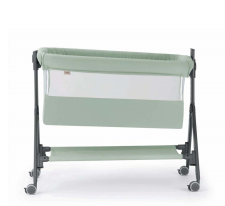 Pătuț Co-Sleeping Sempreconte Air – verde menta, Pătuț Bebe Atașabil, Laterale Detașabile și Reglaj pe Înălțime [1]