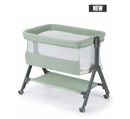 Pătuț Co-Sleeping Sempreconte Air – verde menta, Pătuț Bebe Atașabil, Laterale Detașabile și Reglaj pe Înălțime [5]