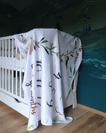 Păturica aniversara Milestone Animăluțe - 100x150 cm [1]