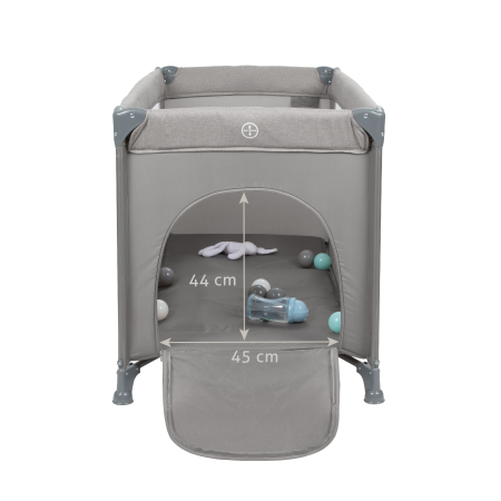 Pătuț de călătorie BLISSY gri cu accesorii [7]