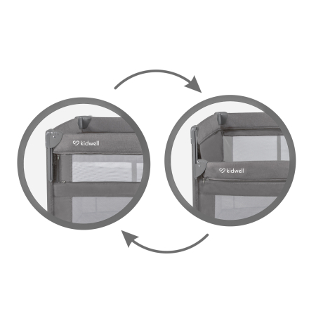 Pătuț de călătorie cu două niveluri BLISSY Lift ,culoare GRI [11]