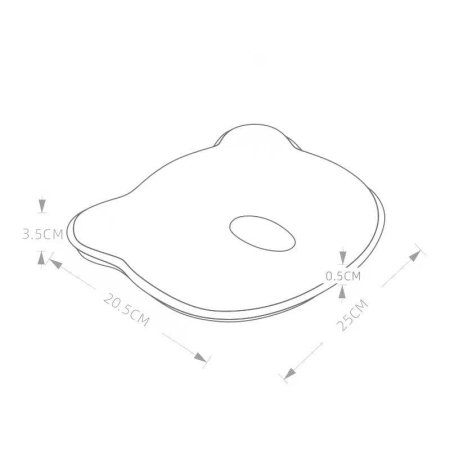 Perna bebelusi cu 2 huse contra plagiocefaliei pentru formarea capului, Albastru [3]