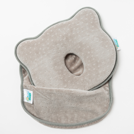 Perna bebelusi cu 2 huse contra plagiocefaliei pentru formarea capului, Gri [1]