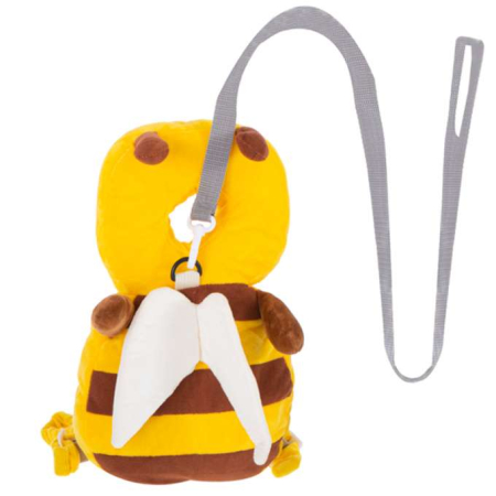 Pernă de protecție cap pentru primii pasi, cu ham de sustinere inclus, albina ,galben-maro [1]