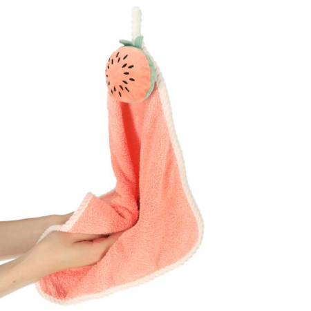 Prosop de mâini pentru copii, 30x30cm, pepene verde roz [1]