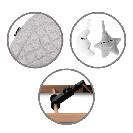 Scaun balansoar complet gri/lemn LARO [8]