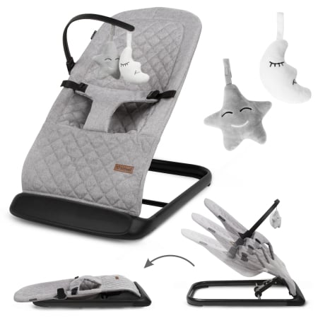 Leagǎne şi Balansoare - Scaun balansoar LARO gri/negru