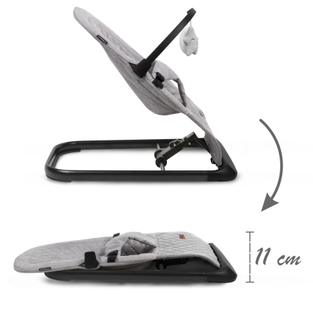 Scaun balansoar LARO gri/negru [6]