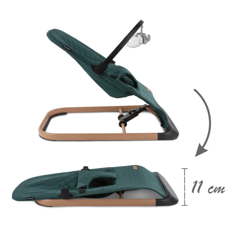 Scaun balansoar LARO verde/lemn [7]