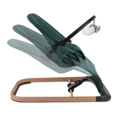 Scaun balansoar LARO verde/lemn [6]