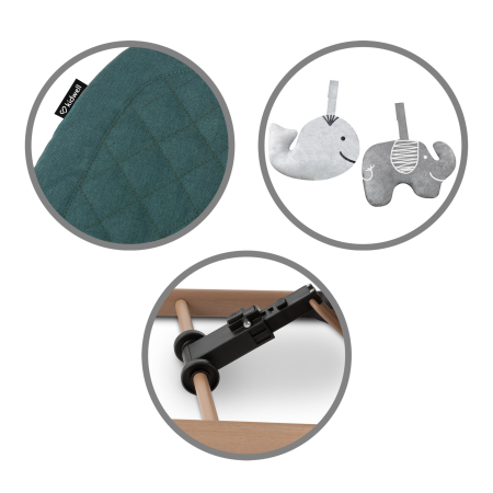 Scaun balansoar LARO verde/lemn [8]