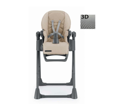 Scaun de Masă CAM Pappananna ICON AIR – ,Reglabil, Confortabil, Cu Spătar Rabatabil și Tăviță Detașabilă , bej [4]