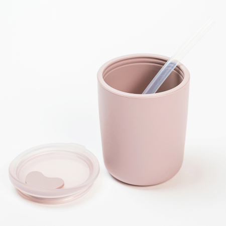 Set hranire bebelusi pentru diversificare din silicon 6+ luni, Roz Pudră [2]