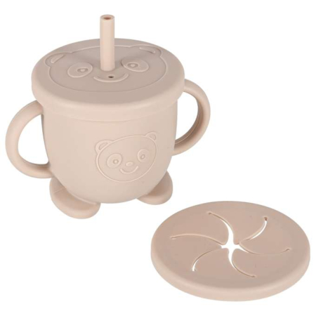 Set hranire din silicon pentru copii, crab 9 piese, crab BEJ, BPA FREE [4]
