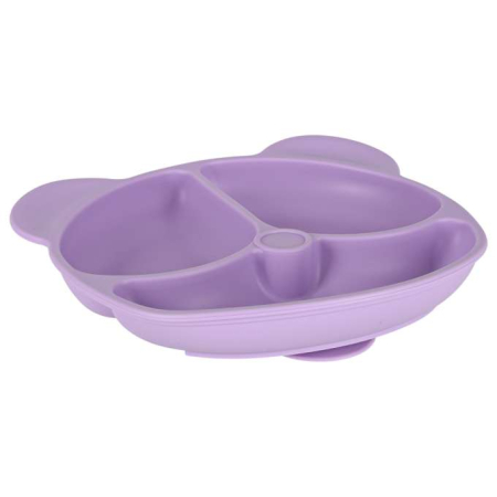 Set hranire din silicon pentru copii ,ursulet , 8 elemente, violet [7]