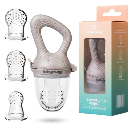 Suzeta pentru fructe si legume cu 3 tetine, fara BPA, Sand