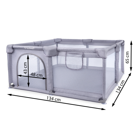 Tarc de joacă FANKO Gri 130x130 [1]