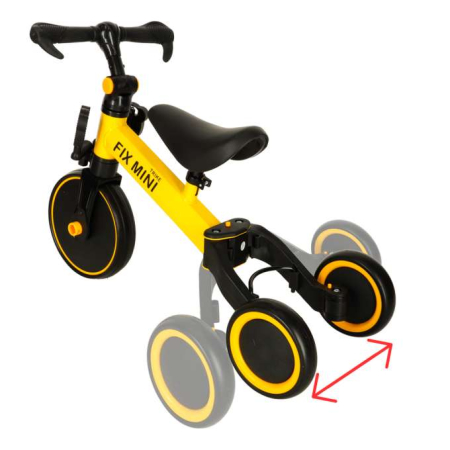 Tricicleta / bicicleta de echilibru Trike Fix Mini 3 în 1 cu pedale , culoare  GALBEN [8]