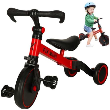 Biciclete de Echilibru - Tricicleta / bicicleta de echilibru Trike Fix Mini 3 în 1 cu pedale , culoare ROSU