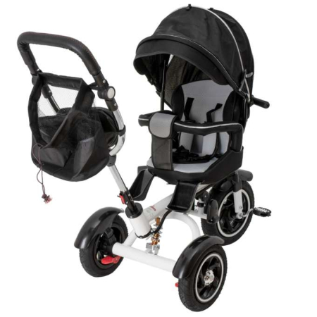 Tricicletă Trike Fix 3 în 1 cu copertină pivotantă reglabilă,  V3 neagră [39]