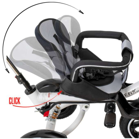 Tricicletă Trike Fix 3 în 1 cu copertină pivotantă reglabilă,  V3 neagră [29]