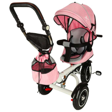Tricicletă Trike Fix 3 în 1 cu copertină pivotantă reglabilă,  V3 roz [4]