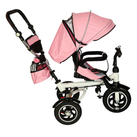 Tricicletă Trike Fix 3 în 1 cu copertină pivotantă reglabilă,  V3 roz [1]