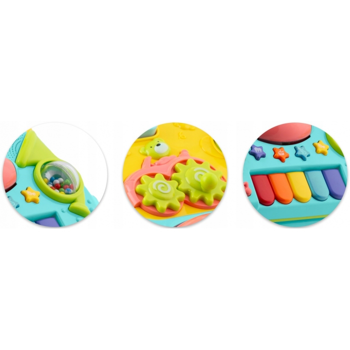 Antemergator 2 in 1 cu diverse activitati si muzica Ricokids RK-744 - Turcoaz [5]