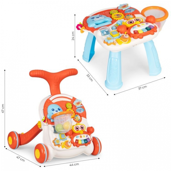 Antemergator educational 2 in 1 Huanger HE0829 - Alb cu rosu [7]