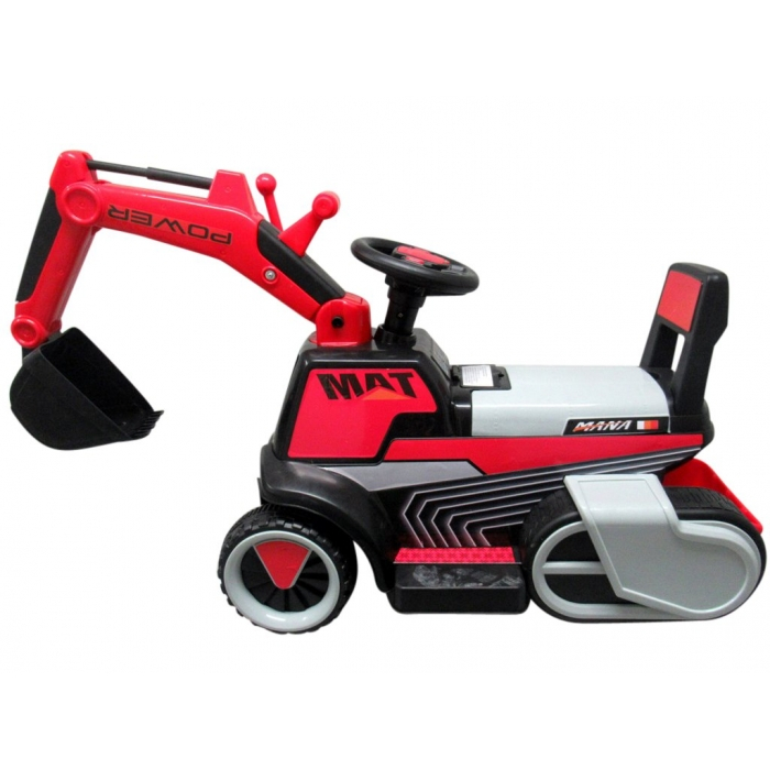 Excavator electric pe baterie cu muzica si lumini LED C3 R-Sport - Rosu [3]