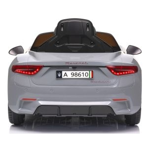 Masinuta electrica cu telecomanda MASERATI GranTurismo, 99x59.5x44 cm, varsta 1-4 ani, roti EVA, scaun din piele ECO, putere 90W - Gri [6]