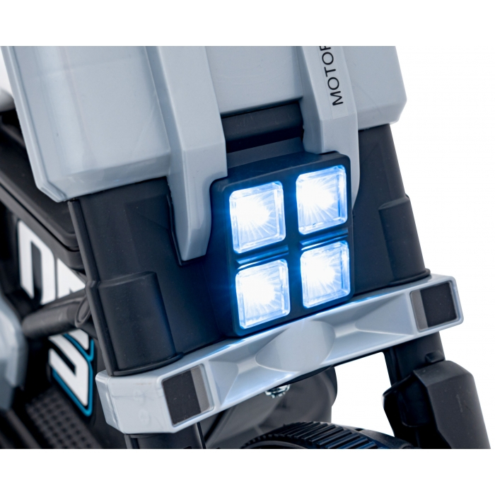 Motocicleta electrica Future QLS-805, roti din plastic + 2 roti ajutatoare, 88x46x56 cm, putere 25W - Alb [10]