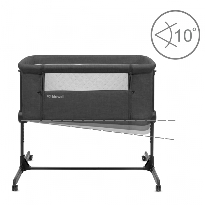 Patut cu laterala deschizabila Kidwell Snuzzy - Dark Grey [2]