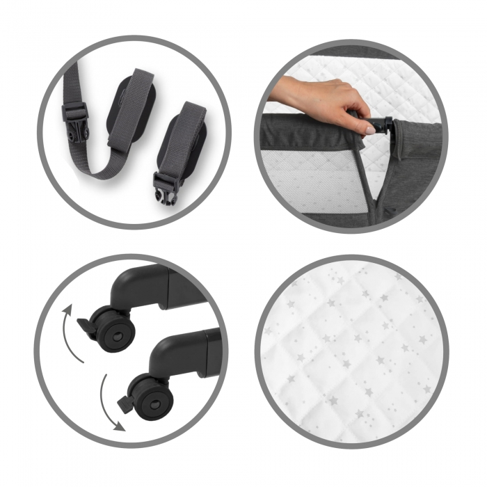 Patut cu laterala deschizabila Kidwell Snuzzy - Dark Grey [4]