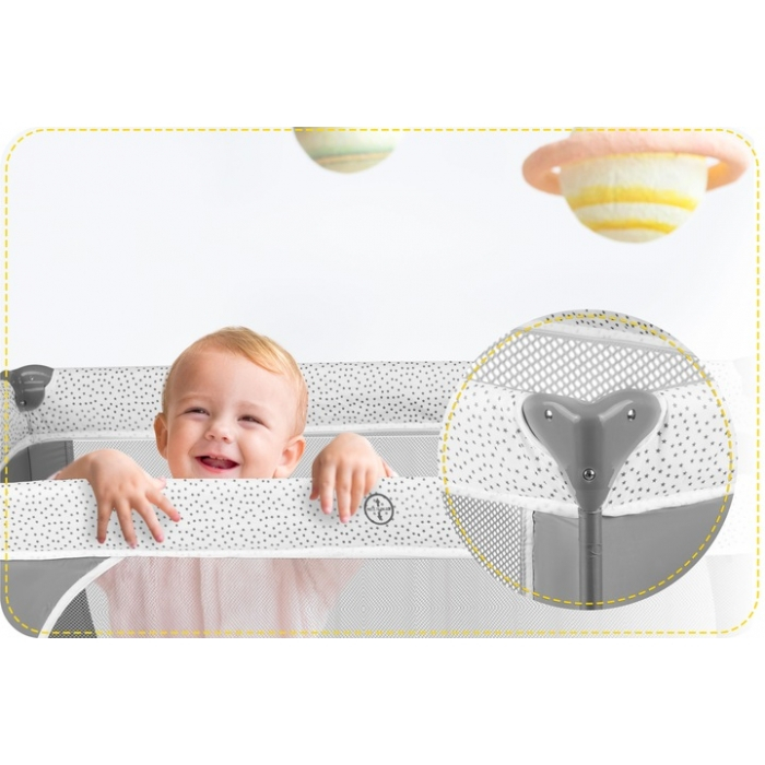 Patut pliabil 125 x 65 x 78 cm Ricokids RK-241 - Gri [2]