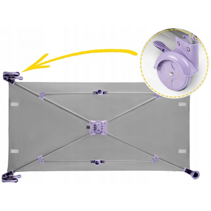 Patut pliabil Ricokids RK-240 Gri cu mov [5]