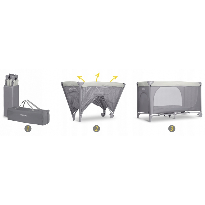 Patut pliabil Ricokids RK-240 Gri deschis [2]