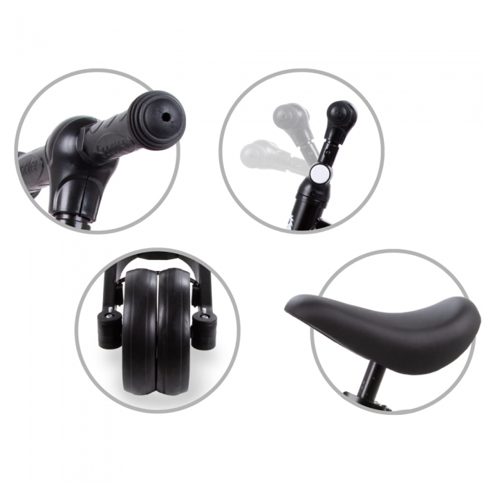 Tricicleta cu pedale 3 in 1 Kidwell Pico Total Black [11]