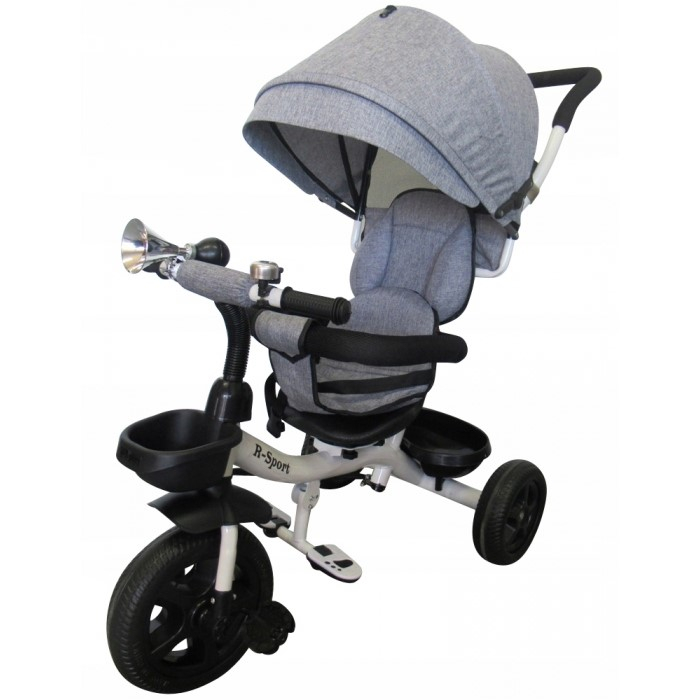 Tricicleta cu pedale 3 in 1 R-Sport T4 - Gri [1]