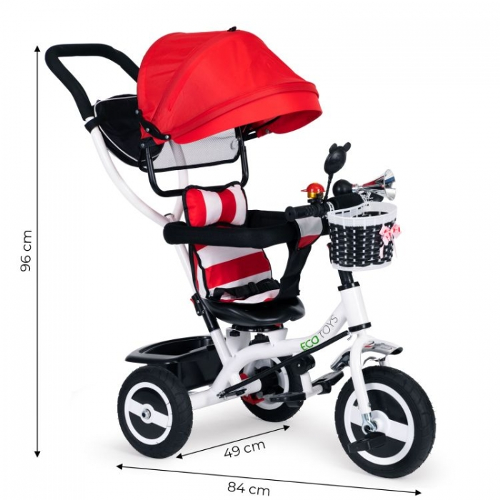 Tricicleta cu sezut rotativ Ecotoys JM-066-9L - Rosie [6]