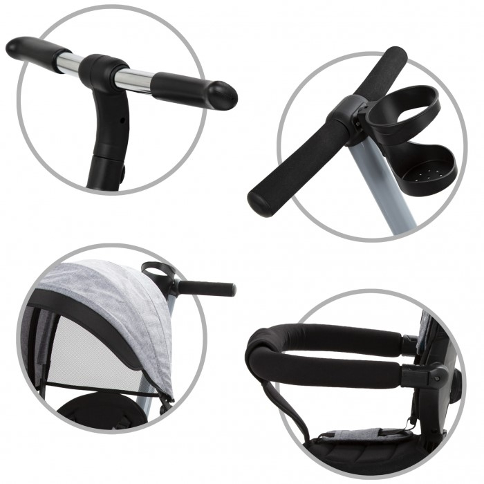 Tricicleta cu sezut rotativ si roti cu spuma EVA Kidwell Axel - Gri [10]