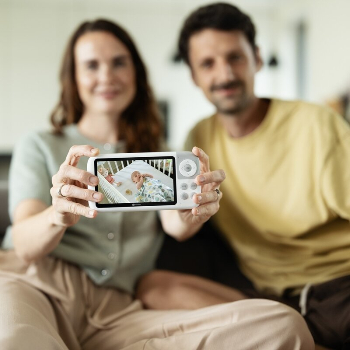 Video monitor, Lionelo, Babyline 5,1, Wireless, Cu 8 cantece de leagan, Cu doua camere independente, Mod nocturn, Utilizare 24 h fara incarcare, Alb [7]