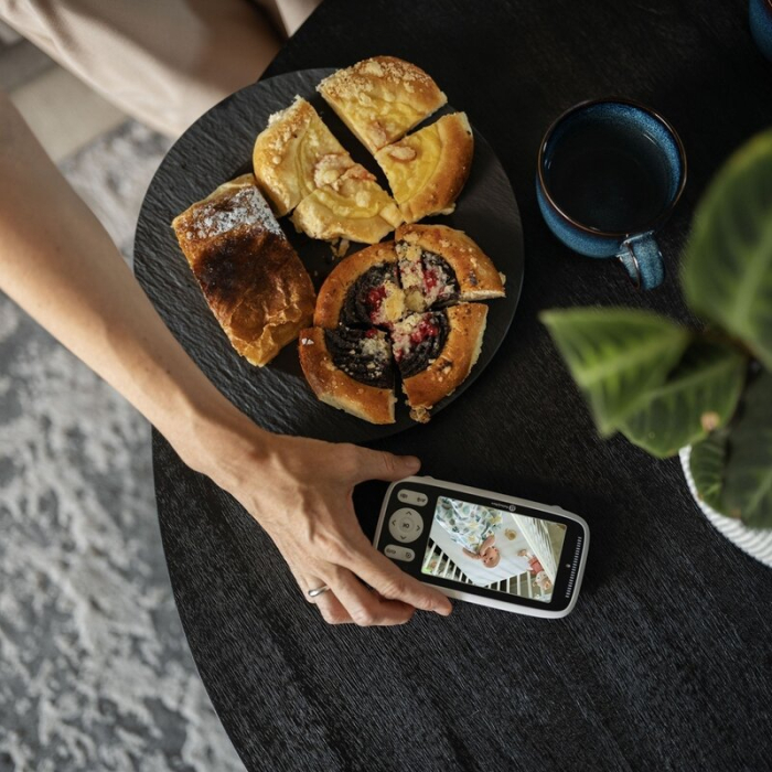 Video monitor, Lionelo, Babyline 5,1, Wireless, Cu 8 cantece de leagan, Cu doua camere independente, Mod nocturn, Utilizare 24 h fara incarcare, Alb [13]