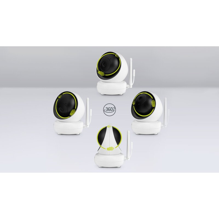 Video monitor, Lionelo, Babyline 5,1, Wireless, Cu 8 cantece de leagan, Cu doua camere independente, Mod nocturn, Utilizare 24 h fara incarcare, Alb [15]