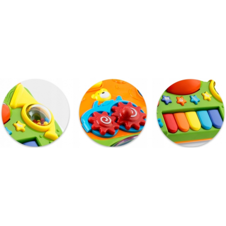 Antemergator 2 in 1 cu diverse activitati si muzica Ricokids RK-744 - Alb [5]