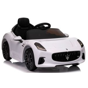 Masinuta electrica cu telecomanda MASERATI GranTurismo, 99x59.5x44 cm, varsta 1-4 ani, roti EVA, scaun din piele ECO, putere 90W - Alb [2]
