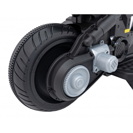 Motocicleta electrica Future QLS-805, roti din plastic + 2 roti ajutatoare, 88x46x56 cm, putere 25W - Alb [7]