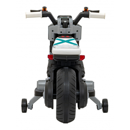 Motocicleta electrica Future QLS-805, roti din plastic + 2 roti ajutatoare, 88x46x56 cm, putere 25W - Alb [15]